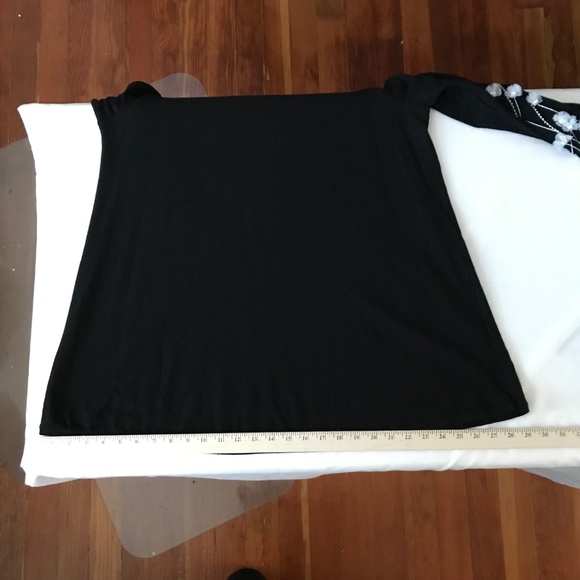 ALFANI Sweater Black with White Tulle Flowers Women’s 2X - Picture 14 of 16